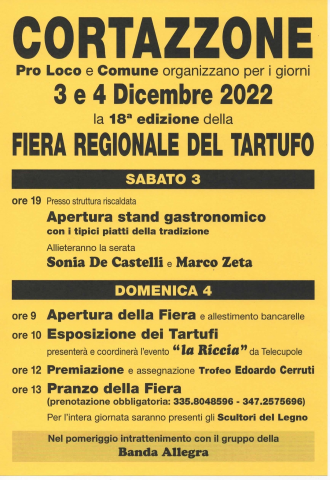Cortazzone | Fiera Regionale del Tartufo 2022