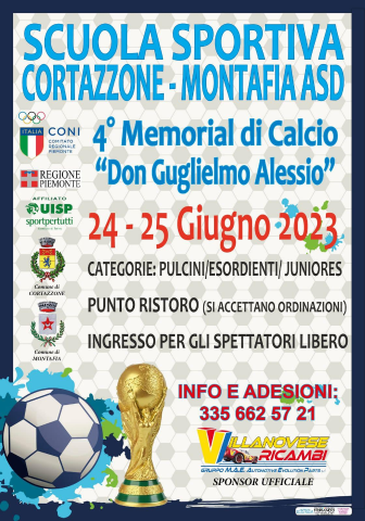 Cortazzone | 4° Memorial di Calcio "Don Gugliemo Alessio"